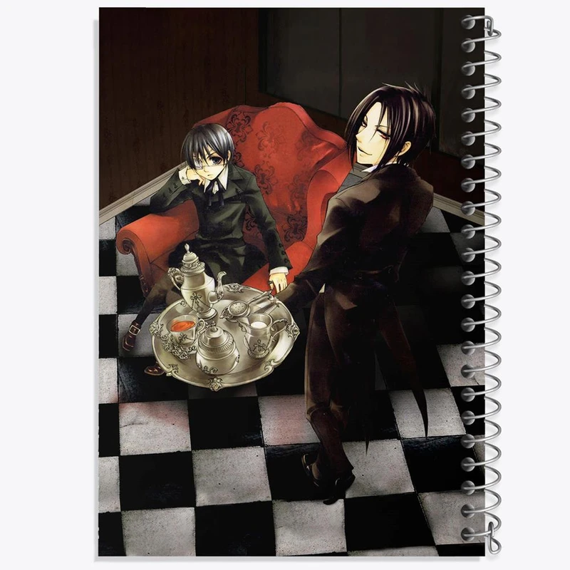دفتر نت موسیقی 50 برگ خندالو مدل سباستین و شیل انیمه خادم سیاه Black Butler کد 16329