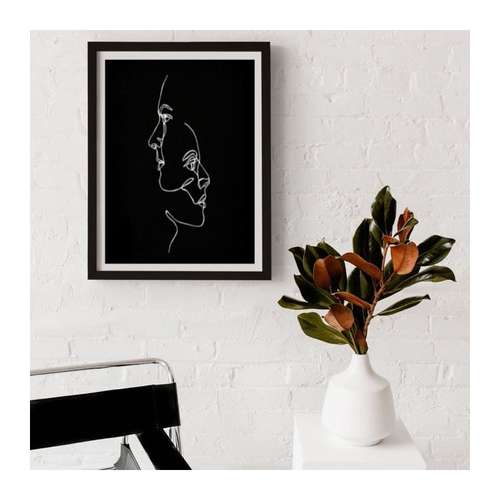 تابلو آشکارا طرح نقاشی دختر با خط کد 05