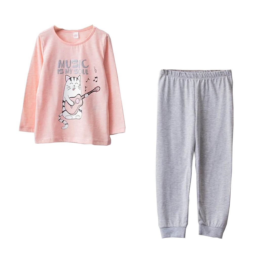 ست تی شرت و شلوار دخترانه ال سی وایکیکی مدل W12896Z4 -  - 1