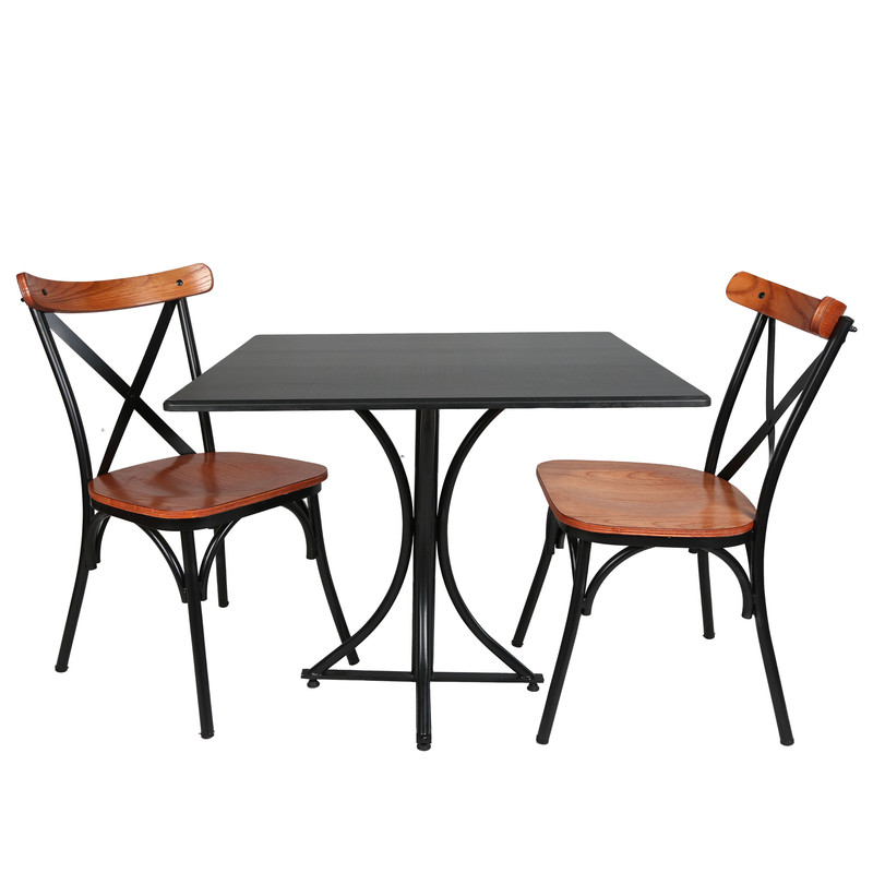 میز و صندلی ناهارخوری دو نفره مدل تونت لهستانی پایه فلزی MM