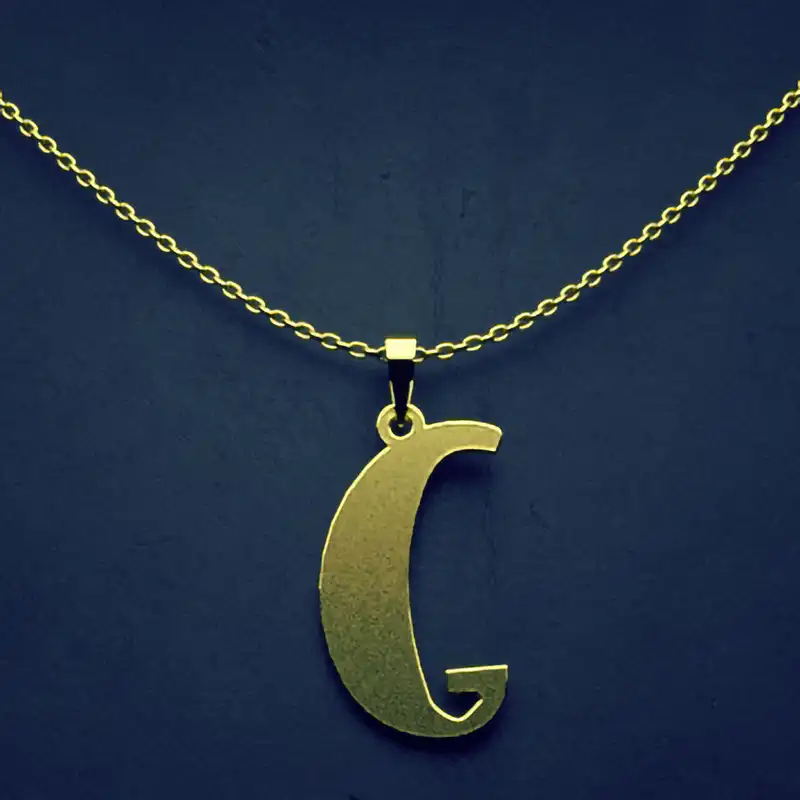 گردنبند طلا 18 عیار زنانه مدوپد مدل حرف G کد H3-1-1267