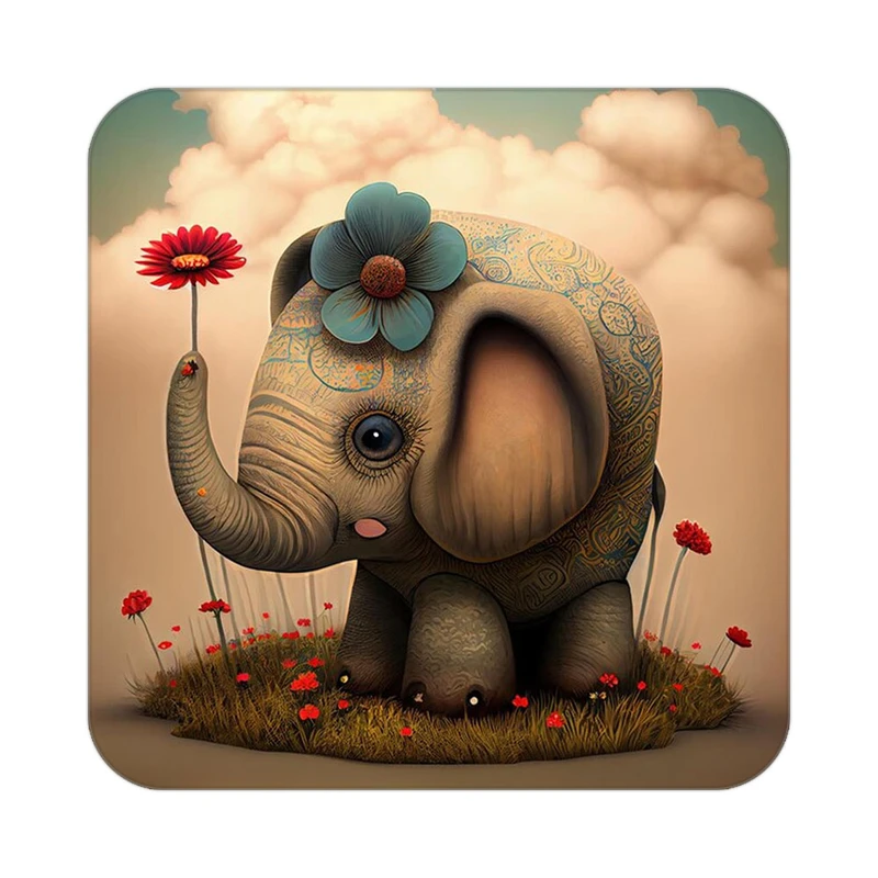 زیر لیوانی کاکتی طرح حیوانات کارتونی مدل mp28655