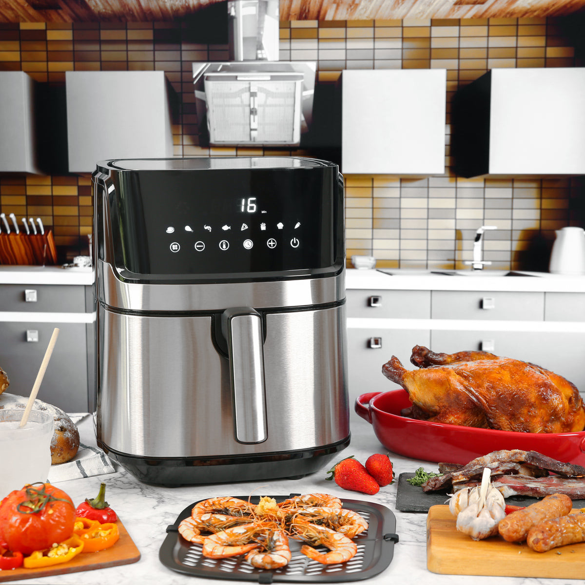 سرخ کن بدون روغن مدل POWERFULL FRYER