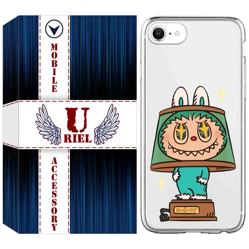 کاور یوریل قاب مدل Clear کد 126 طرح لبوبو Labubu مناسب برای گوشی موبایل اپل iPhone 7 / 8 / SE 2022