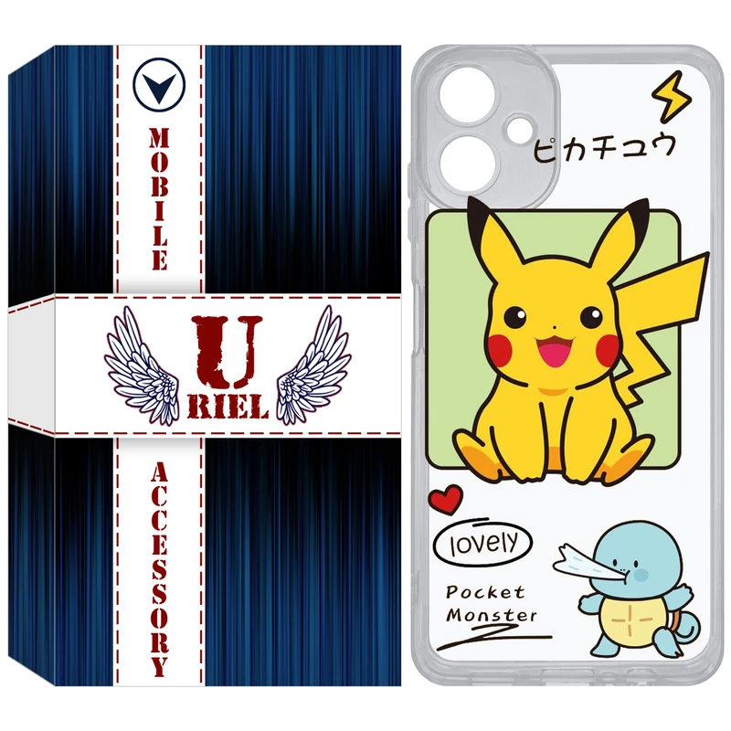 کاور یوریل مدل Clear کد 28 طرح پوکمون مناسب برای گوشی موبایل سامسونگ Galaxy A06