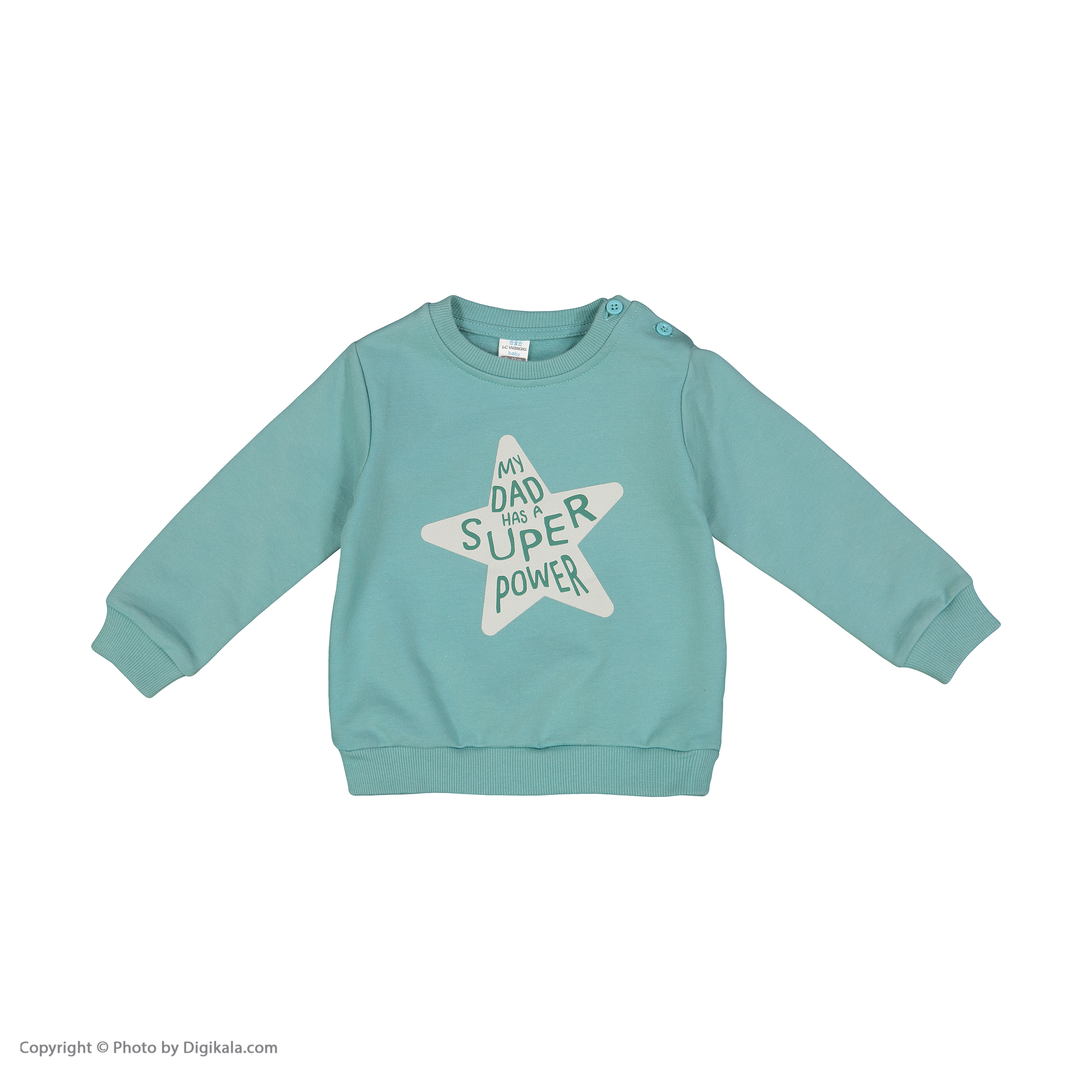 سویشرت نوزادی ال سی وایکیکی مدل 1S80209Z1-PXY-DULLAQUAGREEN