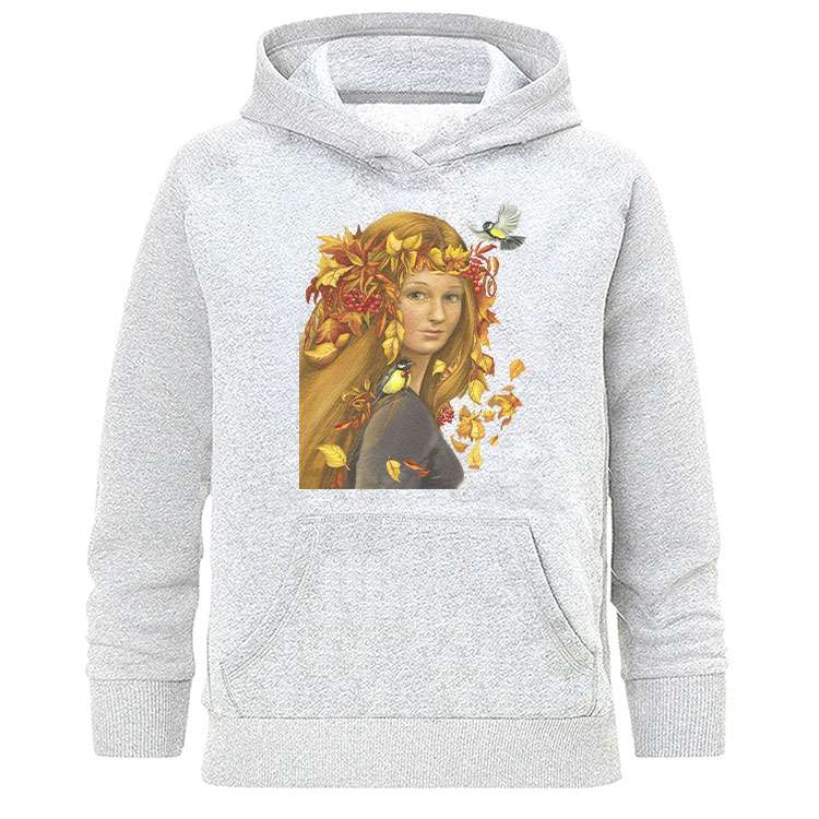 هودی زنانه طرح پاییز دخترانه مدل Z708