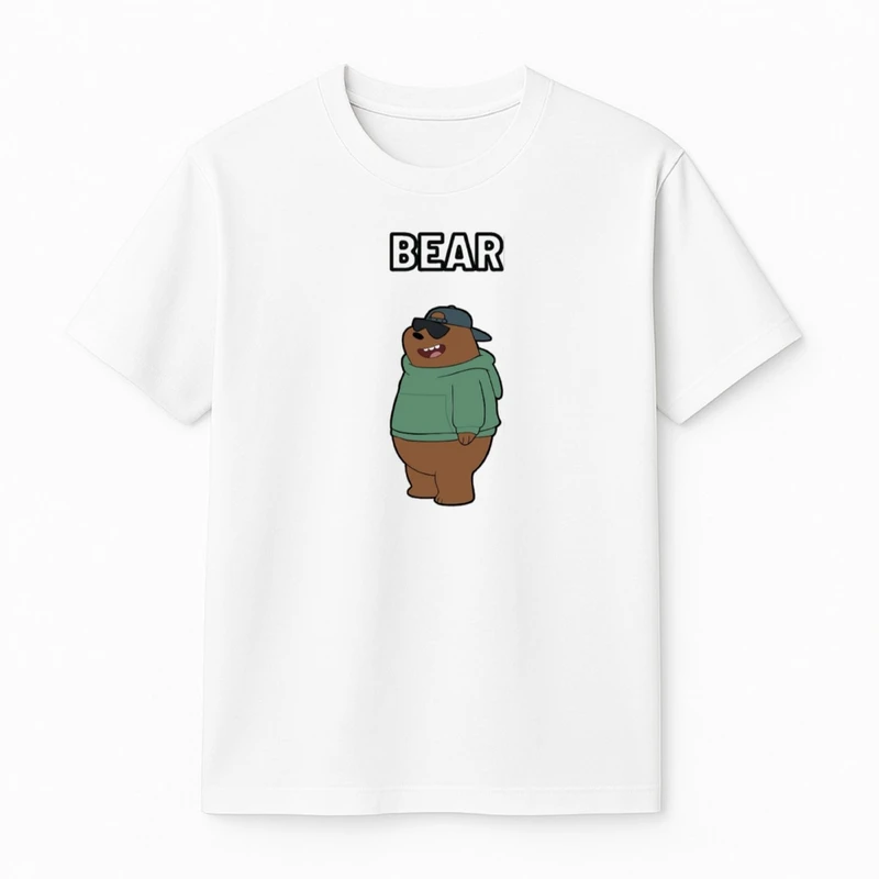 تی‌شرت آستین کوتاه پسرانه مدل خرس عینکی 