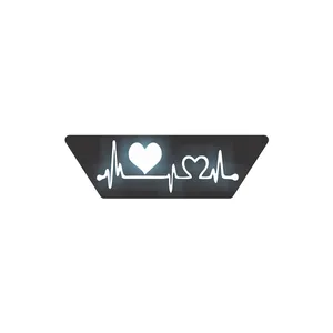 آرم شیشه عقب خودرو طرح ضربان قلب مدل LED W چراغدار