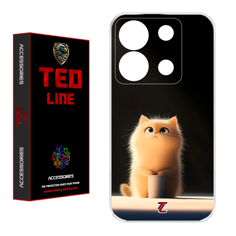 کاور تدلاین طرح گربه کد 1217 مناسب برای گوشی موبایل شیائومی Redmi Note 13 Pro 5G / Poco X6