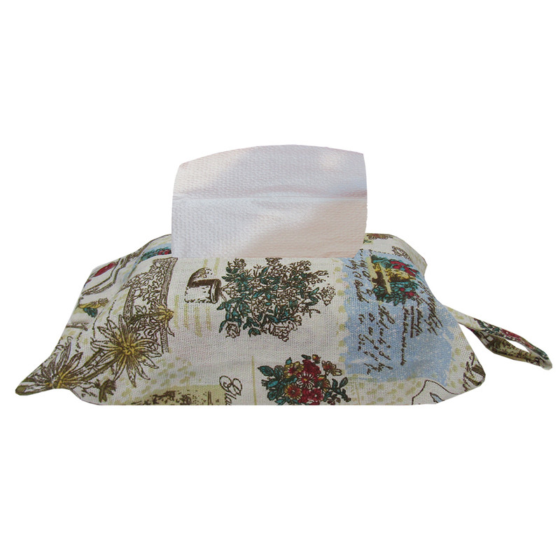 جای دستمال کاغذی هوم اند لایف مدل مارین جعبه ای طرح گل و پروانه