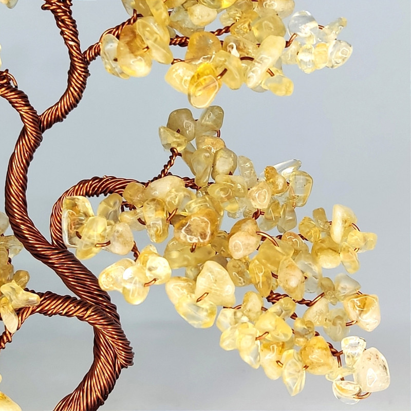 دکوری مدل درختچه سنگی سیترین کد 165