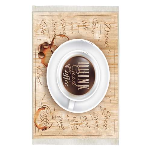 فرش ماشینی هانوکس مدل مدرن طرح کافی کد AHC-884-1