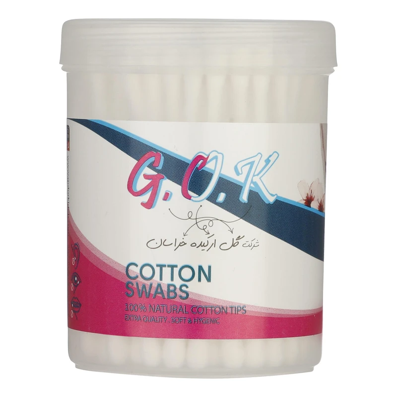 گوش پاک کن گل ارکیده خراسان مدل cotton swabs بسته 100 عددی