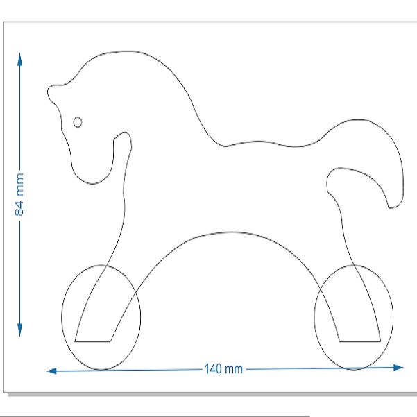 اسباب بازی زینتی مدل اسب چرخ دار
