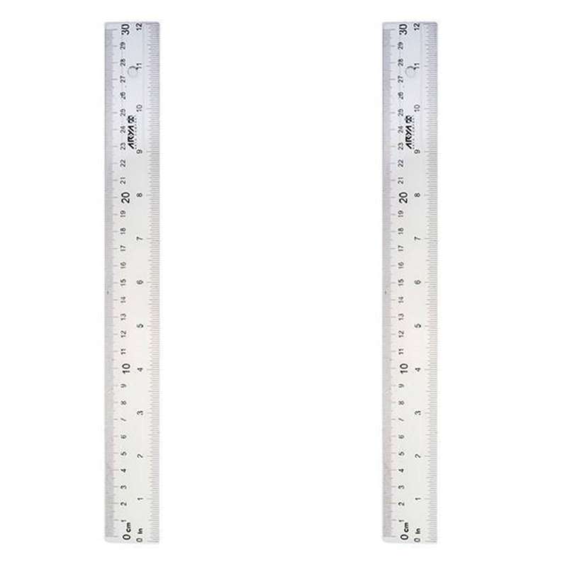 خط کش 30 سانتی متری آریا کد A02 بسته 2 عددی خط کش 30 سانتی متری آریا کد A02 بسته 2 عددی