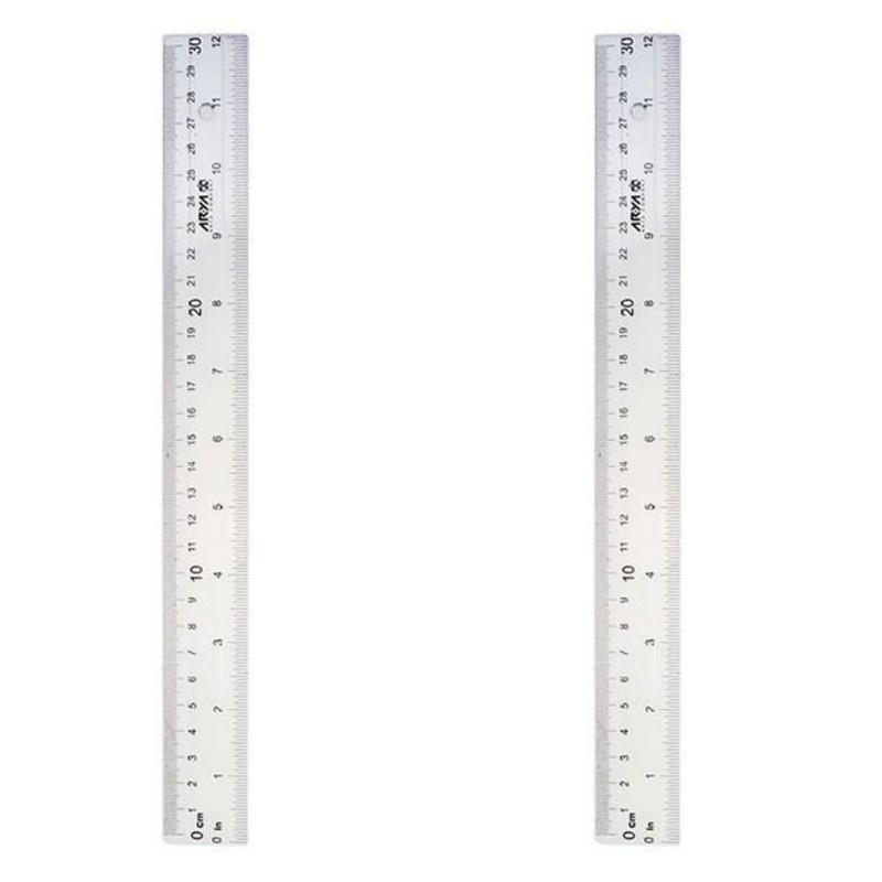 خط کش 30 سانتی متری آریا کد A02 بسته 2 عددی خط کش 30 سانتی متری آریا کد A02 بسته 2 عددی