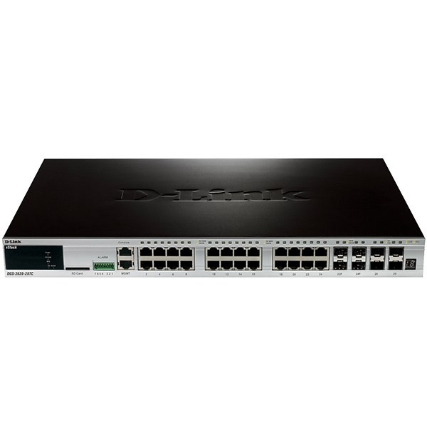 سوییچ گیگابیتی 28 پورت دی-لینک سری اکستاک مدل DGS-3620-28TC