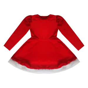 پیراهن دخترانه مدل کریسمسی خزدار