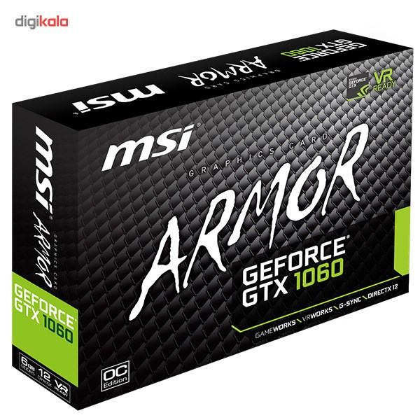قیمت و خرید کارت گرافیک ام اس آی مدل GeForce GTX 1060 ARMOR