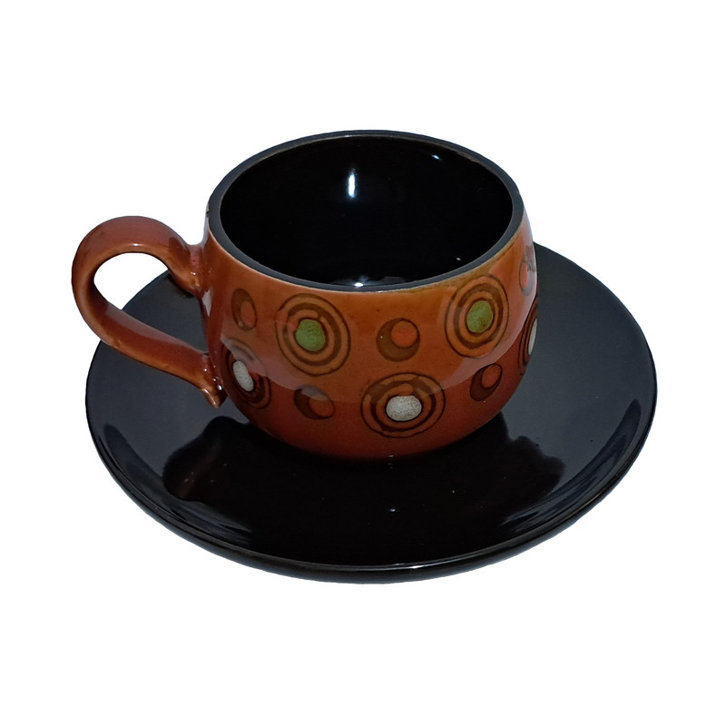 ست فنجان و نعلبکی 12 پارچه مدل آبرنگی