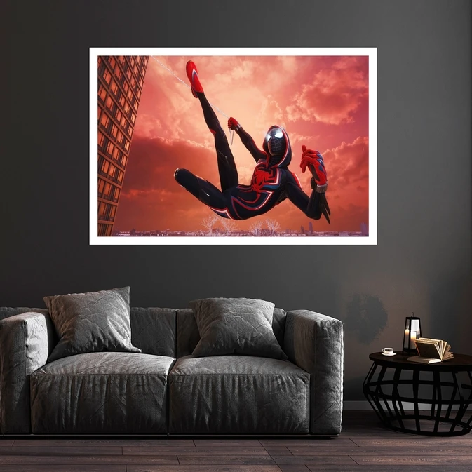 تابلو بکلیت طرح کارتون مرد عنکبوتی مدل قاب شاسی W-s8839