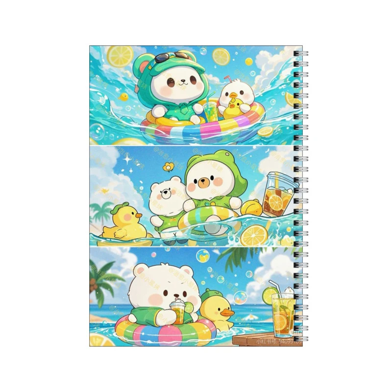 دفتر مشق 80 برگ بامبیلیپ طرح خرس و اردک فانتزی کد 1135016