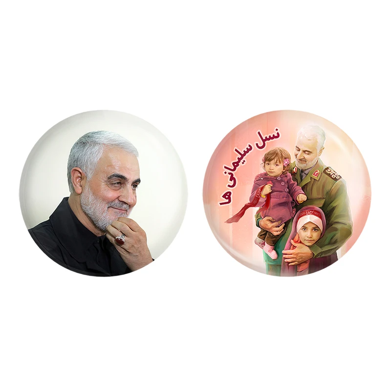 مگنت خندالو طرح سردار قاسم سلیمانی کد 1260612616 مجموعه 2 عددی