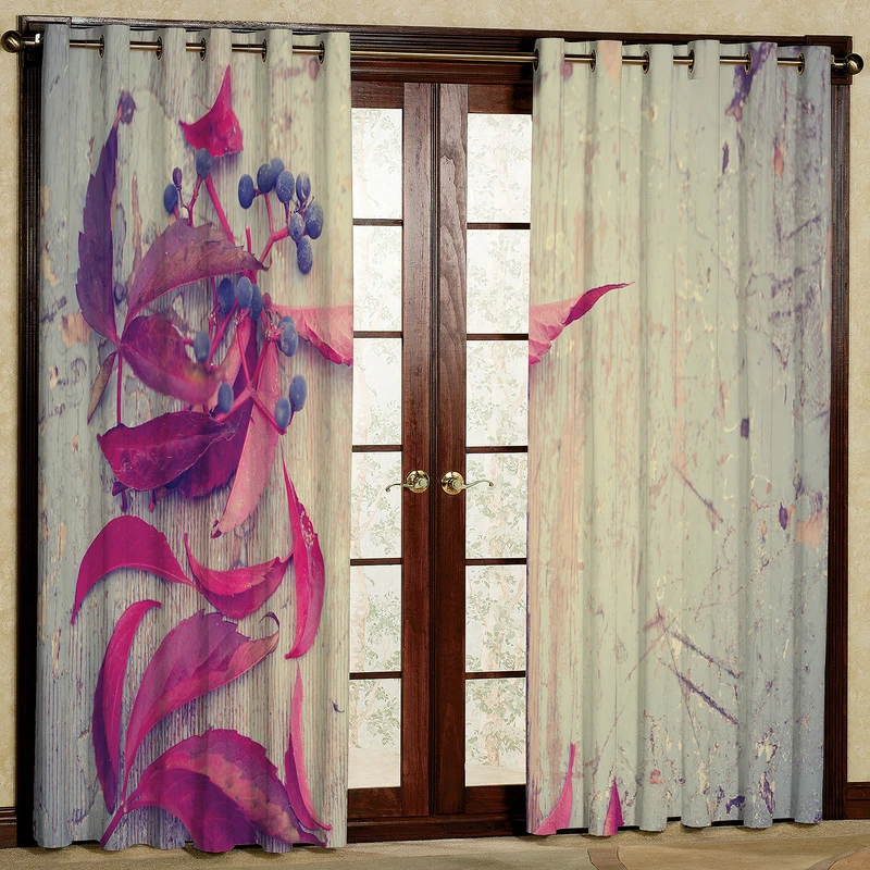 پرده گل دار مدل هازان پانچی کد 2421 سایز 140x200 سانتی متر