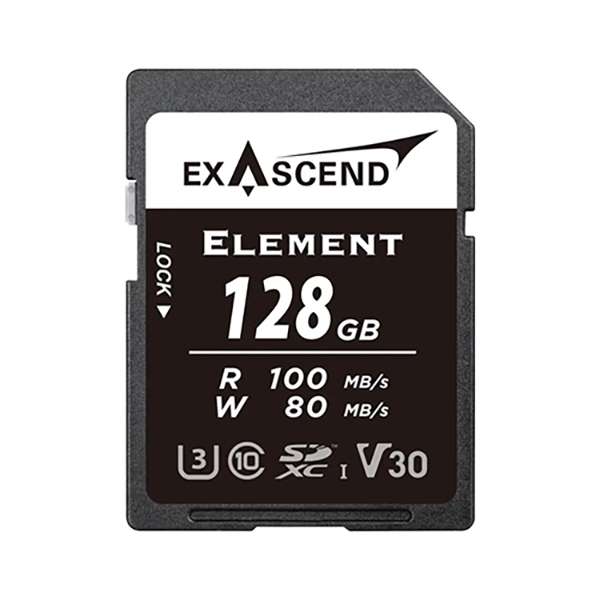 کارت حافظه SD اکساسند مدل Element  کلاس 10 استاندارد UHS-I U3 سرعت 100MBps ظرفیت 128 گیگابایت