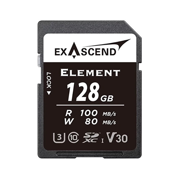 کارت حافظه SD اکساسند مدل Element کلاس 10 استاندارد UHS-I U3 سرعت 100MBps ظرفیت 128 گیگابایت