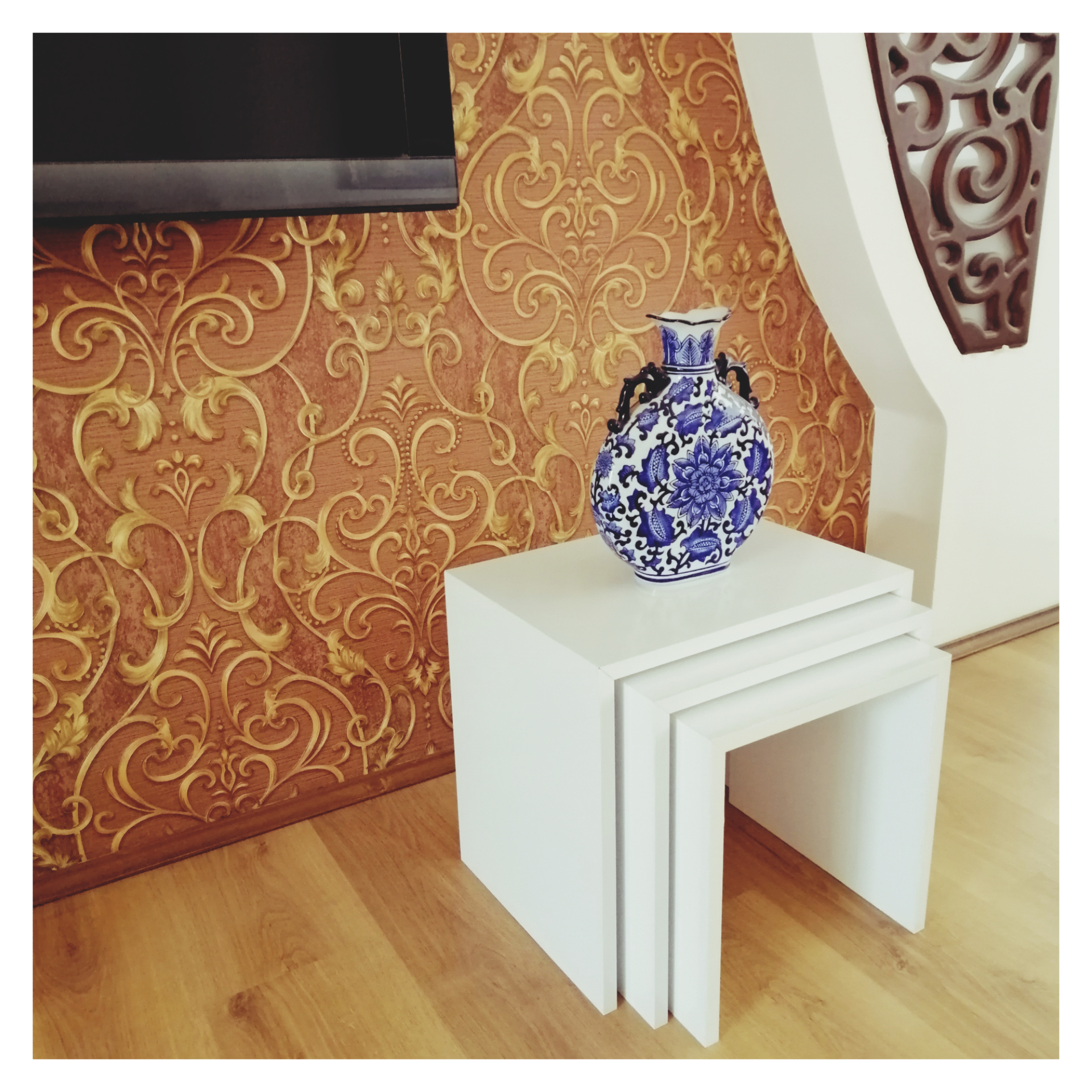میز عسلی وان سنتر مدل HIL مجموعه 3 عددی