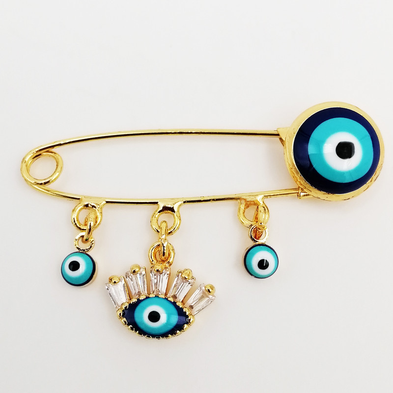 سنجاق سینه دخترانه وای اس ایکس مدل چشم نظر کد ja320