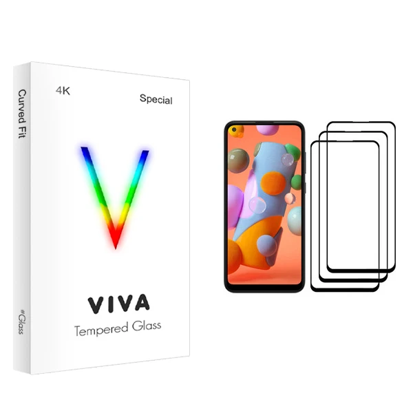 محافظ صفحه نمایش ویوا مدل 4K مناسب برای گوشی موبایل سامسونگ Galaxy A11 بسته سه عددی