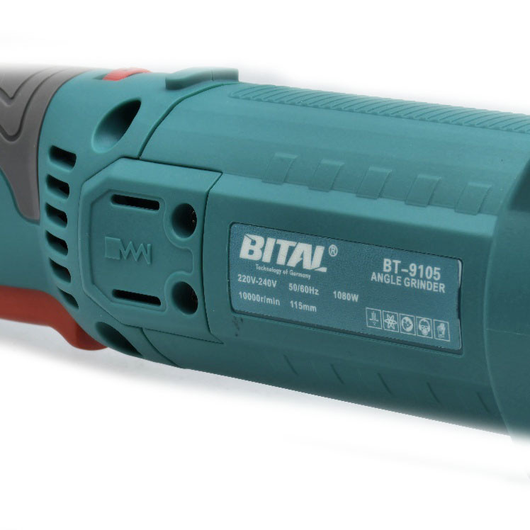 مینی فرز دیمر دار 115 میلیمتری 1080 وات بیتال مدل دسته بلند کد BT-9105