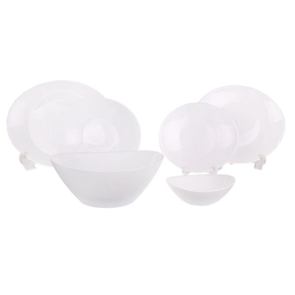 سرویس 26 پارچه غذاخوری بورمیولی مدل Simple White Prometeo سرویس 26 پارچه غذاخوری بورمیولی مدل Simple White Prometeo