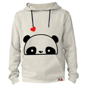 هودی دخترانه مدل پاندا کد T05 رنگ طوسی