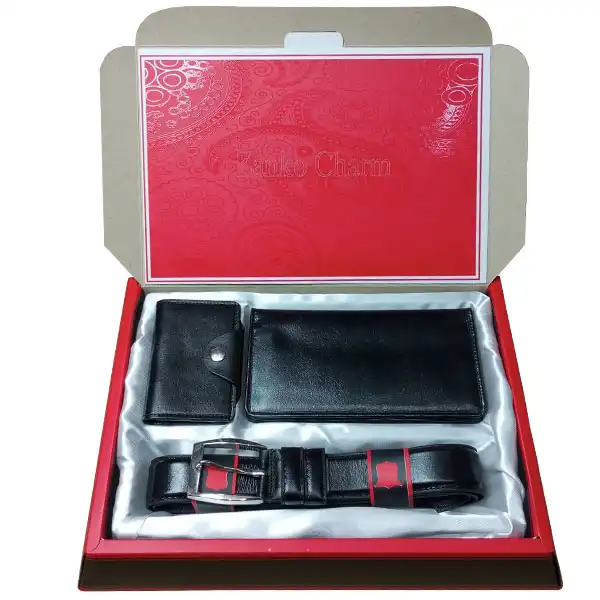 ست هدیه مردانه چرم زانکو مدل Zs-2234