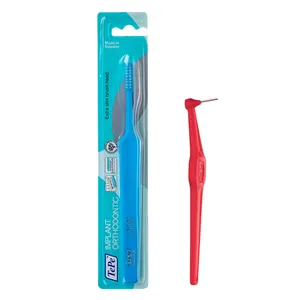 مسواک ته‌په مدل IMPLANT ORTHO با برس متوسط به همراه مسواک بين دندانی ته‌په مدل 001