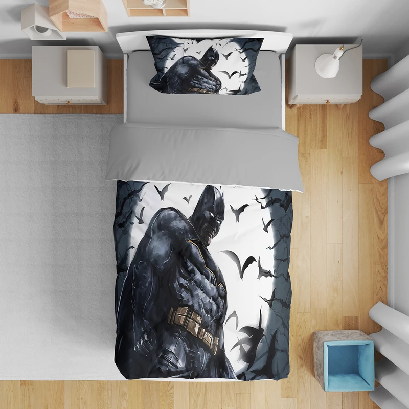 سرویس روتختی مدل بتمن و خفاش ها کد 4770 تک نفره 5 تکه