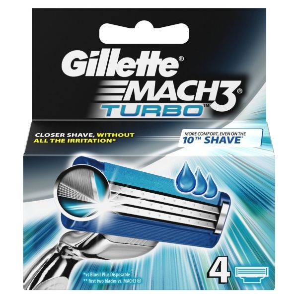 یدک اصلاح ژیلت مدل mach3 turbo بسته 4 عددی -  - 3