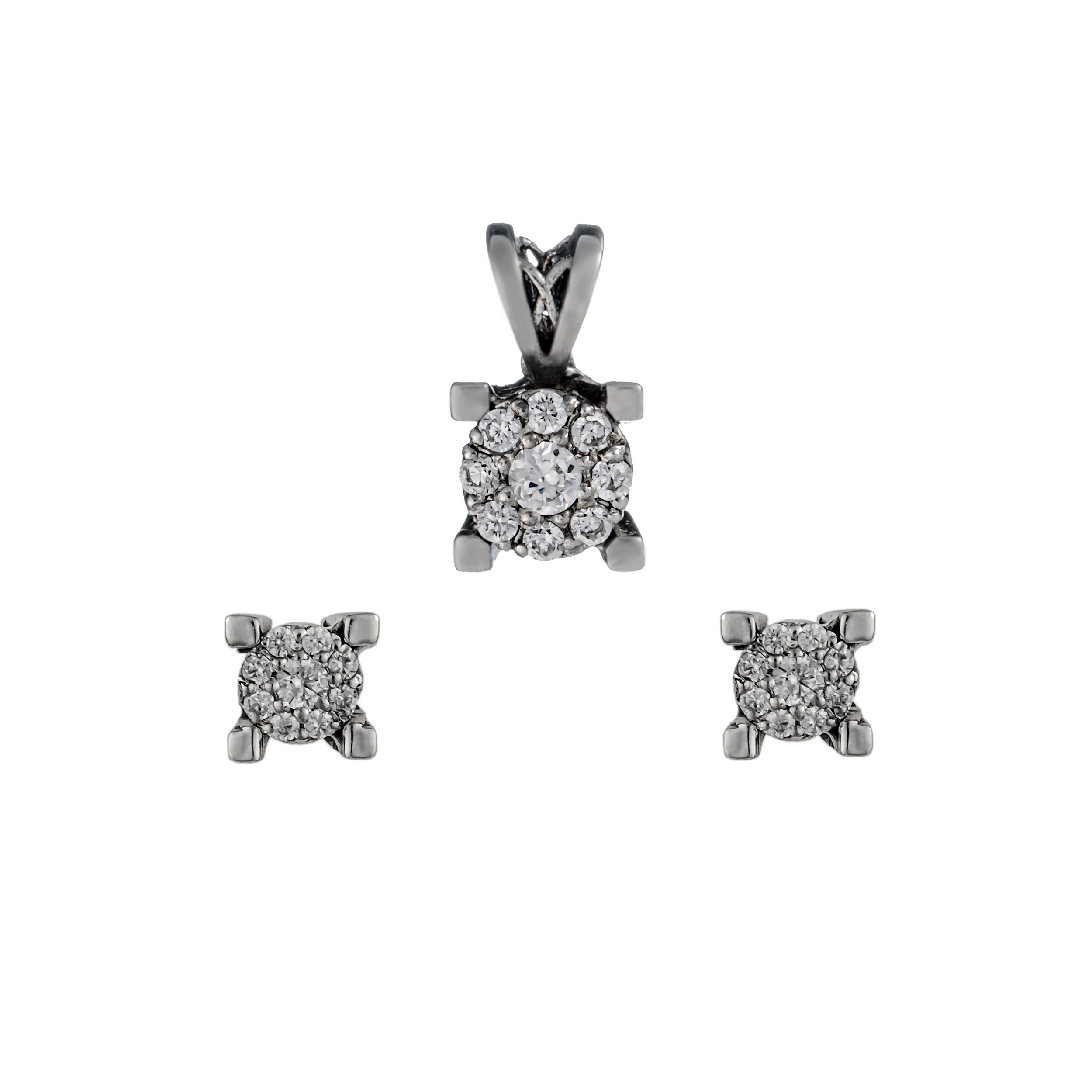 نیم ست نقره زنانه جواهری سون مدل 2559