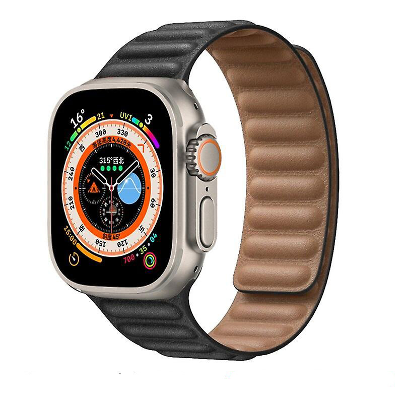 بند پنتر مدل Magnetic Leather 2C Link مناسب برای اپل واچ سری 1/2/3/4/5/6/7/8/9/SE سایز 38/40/41 میلی متری