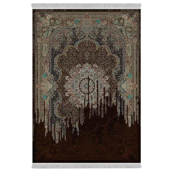 فرش پارچه‌ای دفه مدل فرشینه هازان مخمل طرح فانتزی کد 3430