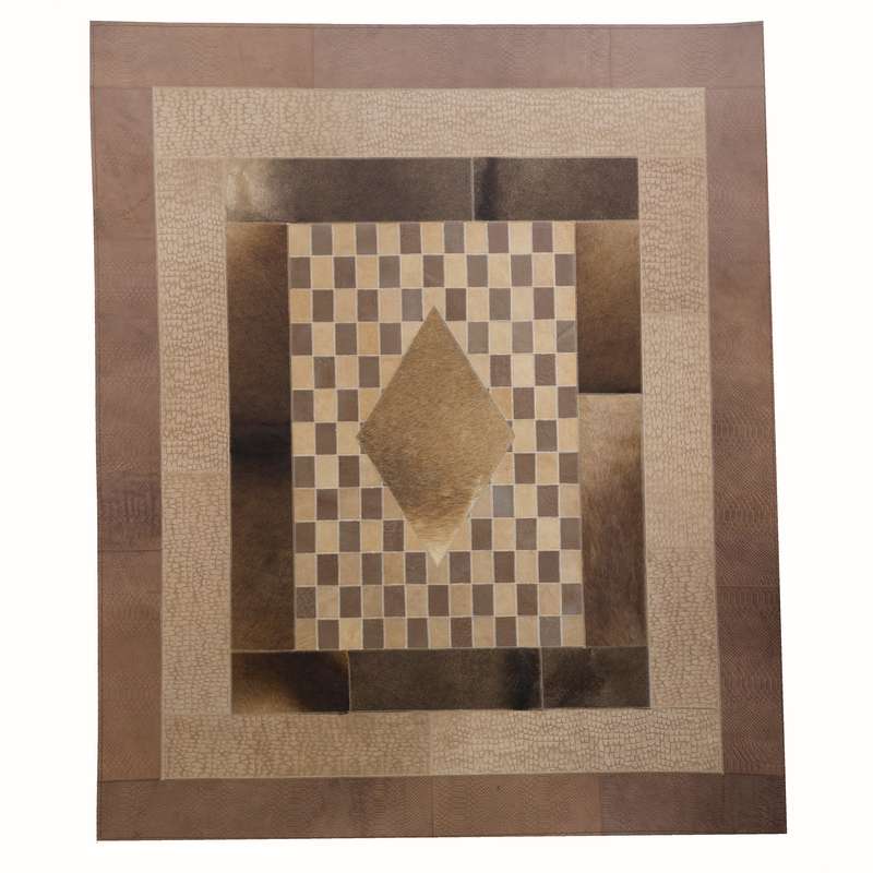 کلاژ فرش چرم و پوست مدل LFR015