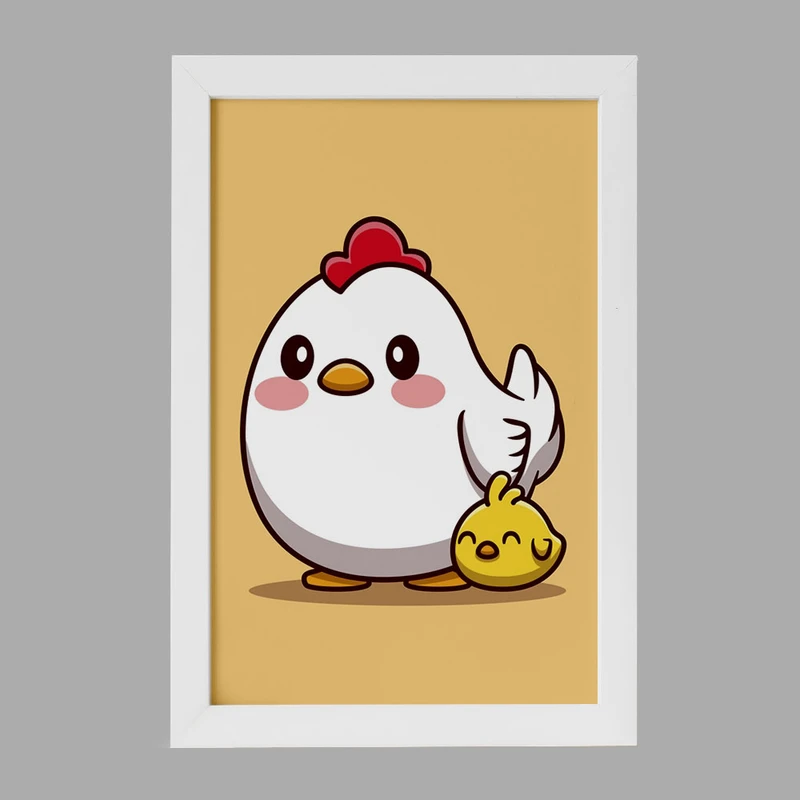 تابلو خندالو مدل حیوانات بامزه جوجه کد 25407