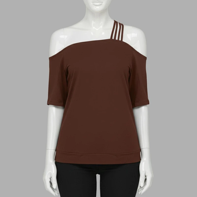 بلوز آستین کوتاه زنانه شین مدل رومی مجلسی