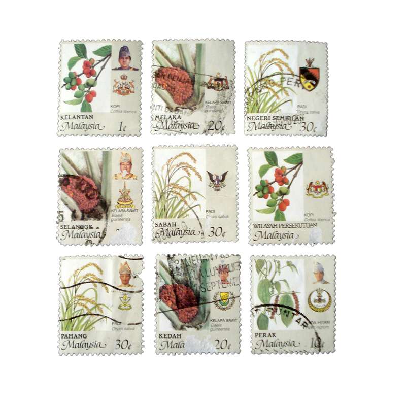 تمبر یادگاری مدل گل و گیاه کد DS2028 مجموعه 9 عددی