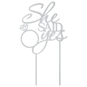 تاپر کیک مدل she said yes 