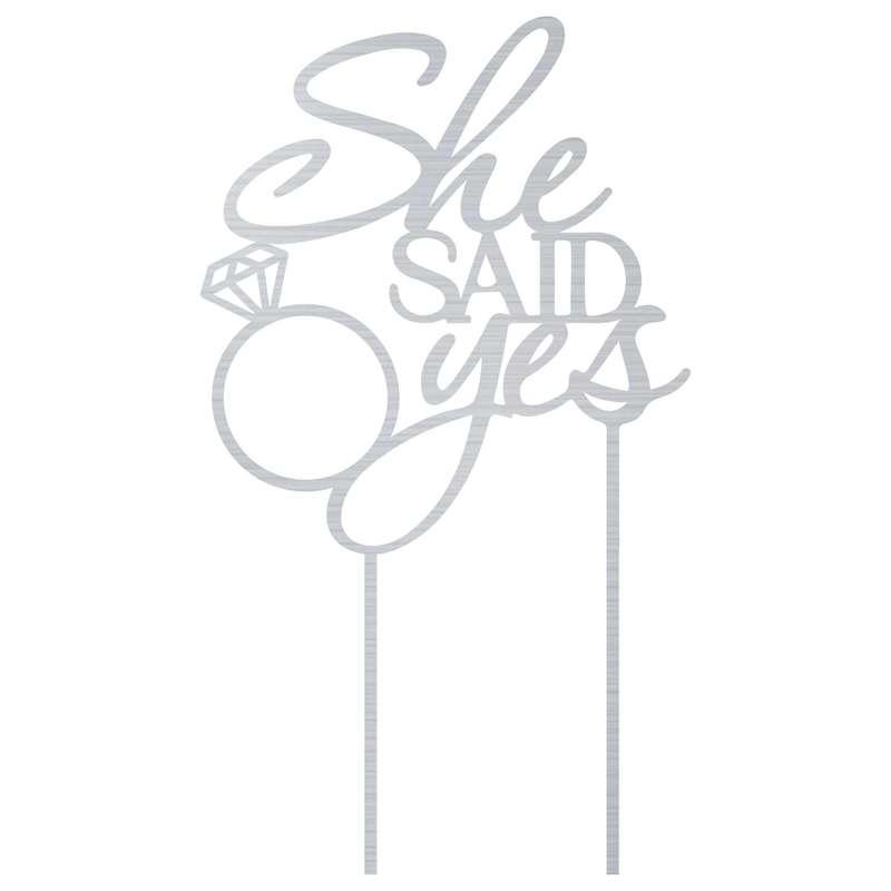 تاپر کیک مدل she said yes 